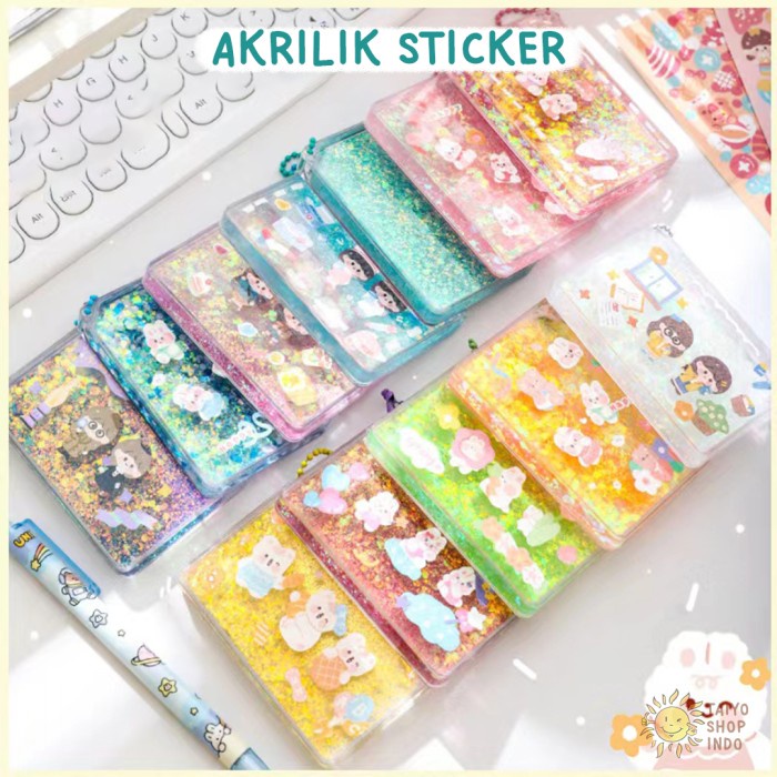 

TAIYO Akrilik Gooka Quick Sand Stiker Aesthetic Tempel Glitter Polos