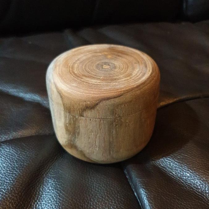 *$*$*$*$] Taro wooden Jar 7cm / Toples kayu jati / tempat gula garam teh