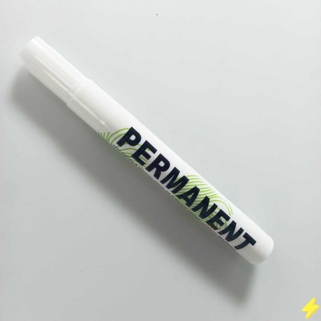 

[PROMO] WHITE MARKER Spidol Ban Permanen Oil Based Marker Waterproof 2mm - SNE-828