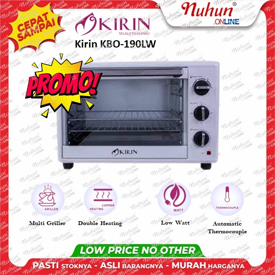 Oven Microwave Listrik Kirin KBO 190LW 19L Original Garansi Resmi