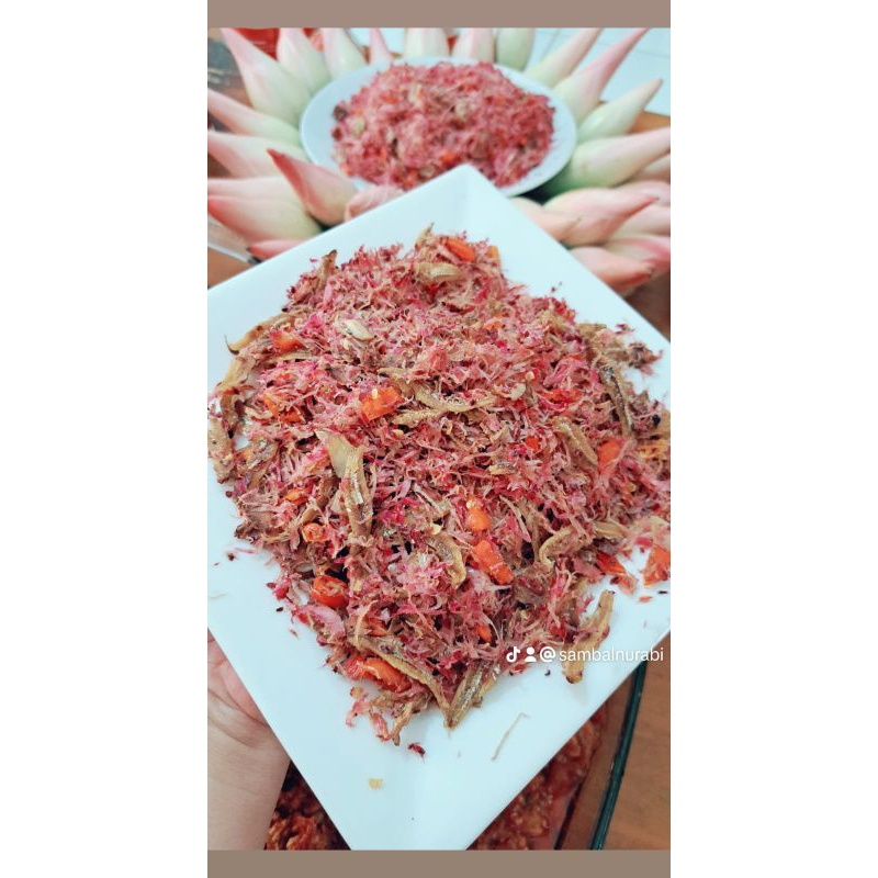 

Sambal Kecombrang Iris Teri /Kincung/Honje/Unji