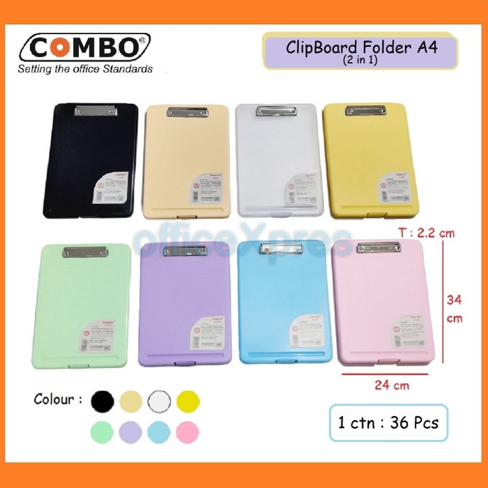 

Clipboard + Storage Alas Papan Ujian / Papan Jalan 2In1 / Clipboard A4 Berkualitas