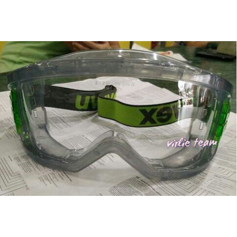 Terbaru Kacamata Safety Goggle Uvex 9301-906 Google Uvex Green Strap