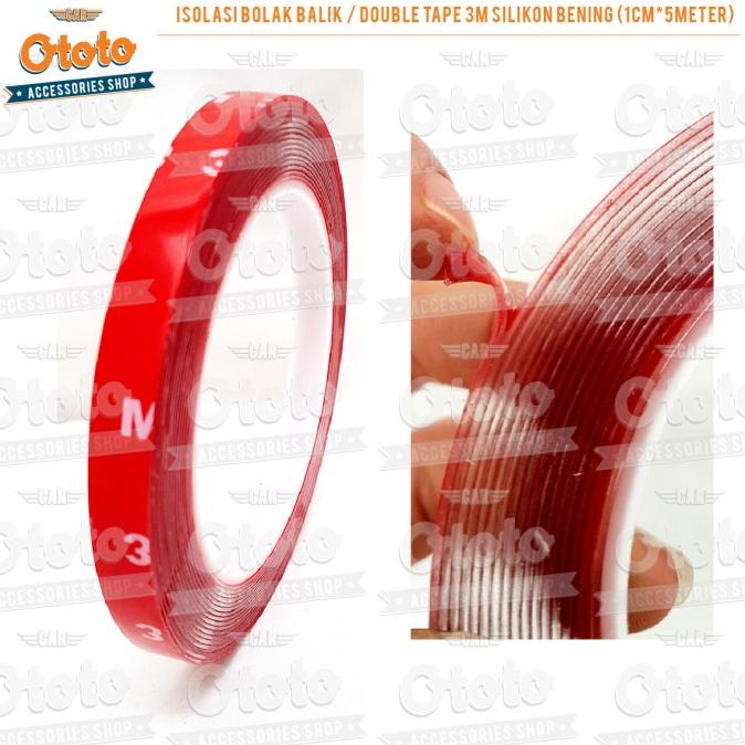 

Bisa COD Isolasi bolak balik / Double Tape 3M Silikon Bening (1cm*5meter) Termurah (oto00amnh)