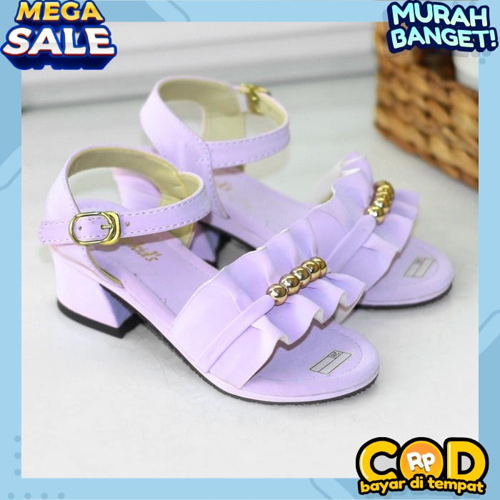 Sendal Anak Perempuan Sandal Pesta Hak Tinggi Hils Jinjit Sepatu Princess Kondangan Heals Sepatu Hee