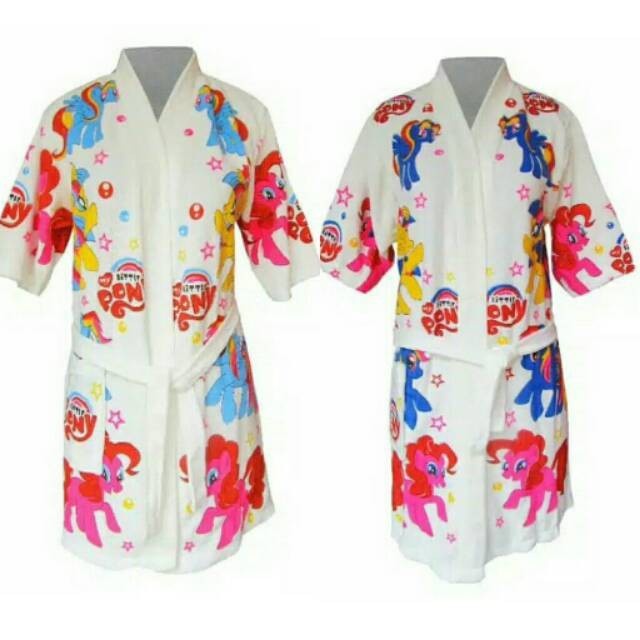 Kimono Handuk Kimono Anak Perempuan Motif My Little Pony Star(A4T0) ORIGINAL Kimono Handuk Anak Pere