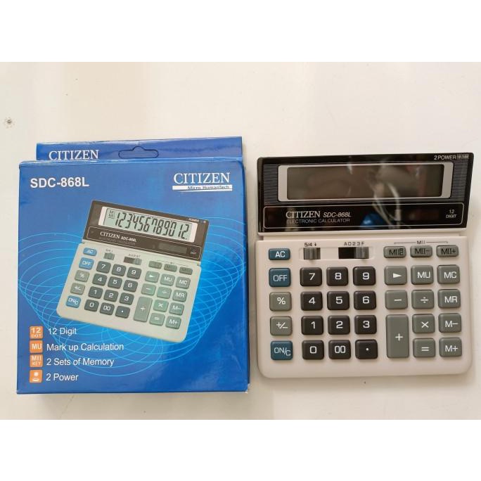 

'+'+'+'+] Kalkulator / Calculator Hitung Besar CITIZEN SDC-868L 12 Digit