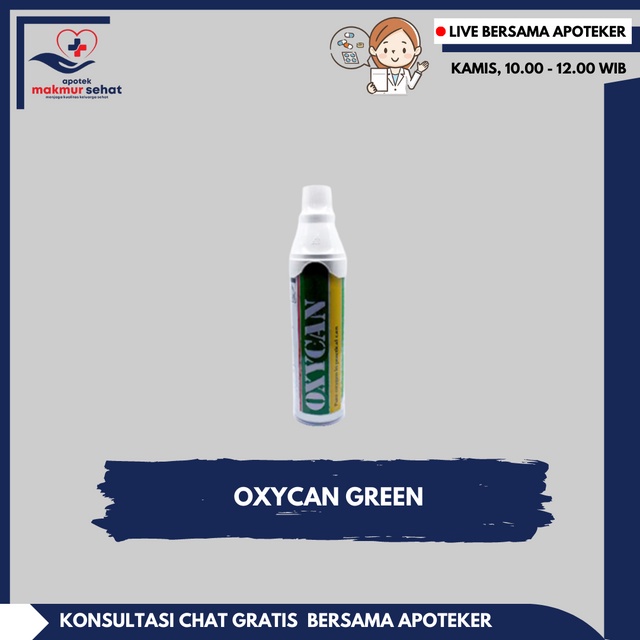 Oxycan Green Kaleng -  oksigen portable