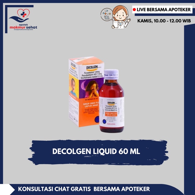 Decolgen Liquid 60ml - Obat Batuk / Flu