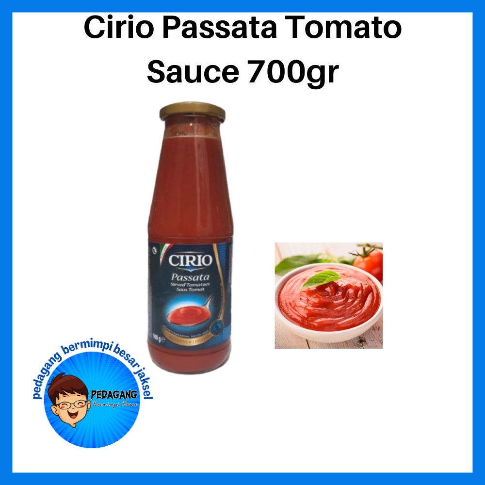 

Cirio Passata Tomato Sauce 700Gr/ Saus Tomat Cirio/ Saus Pasta/ Saos Tomat/ Saos Pasta