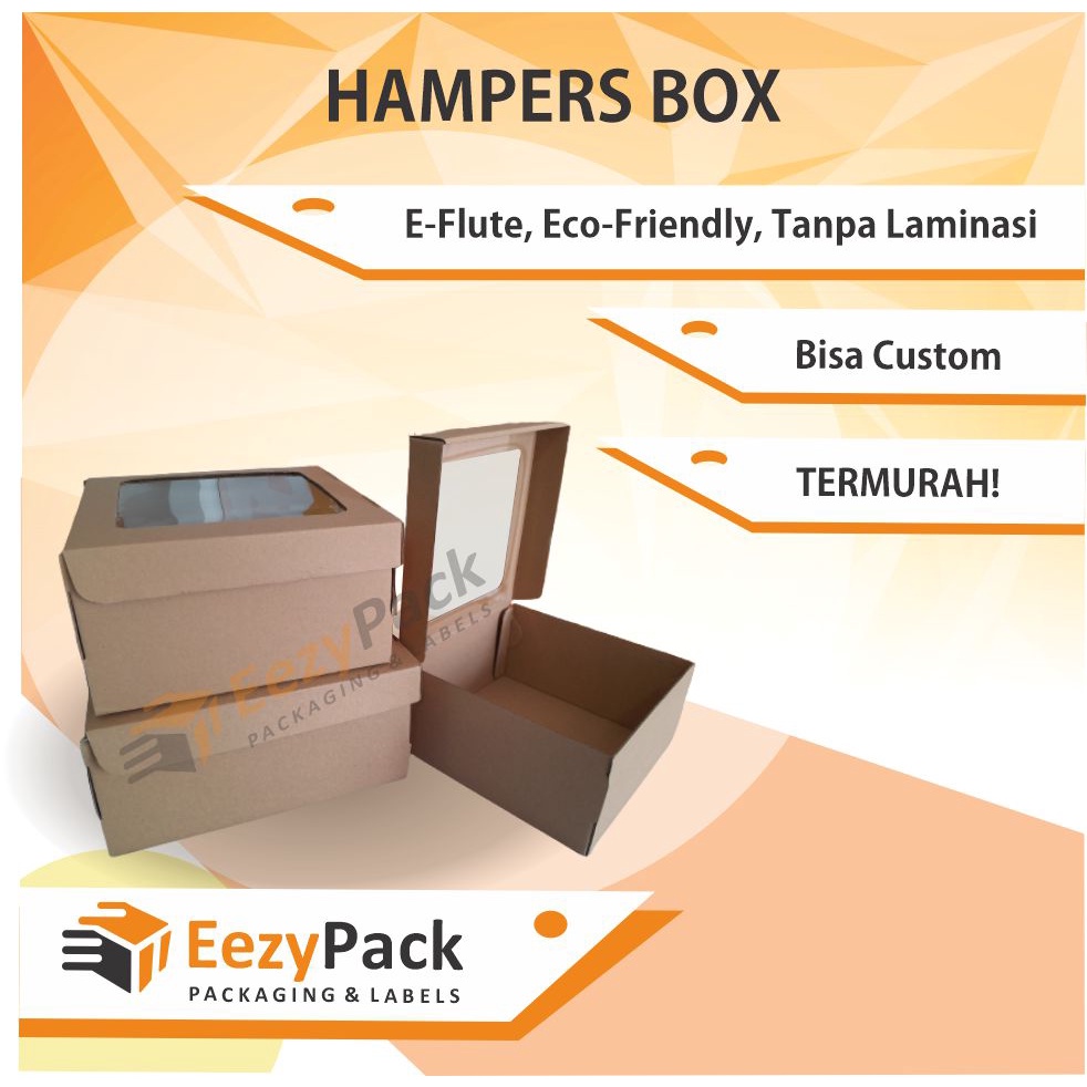 

(ISI 10) E FLUTE Box Hampers/ Window Corrugated/ Dus e flute tebal window