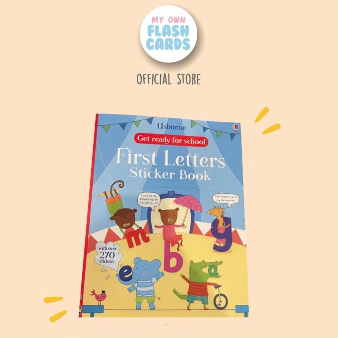 

DISKON!!! PROMO MURAH Usborne Sticker First Letters Get Ready for school Activity Book Kids - Langsung Kirim