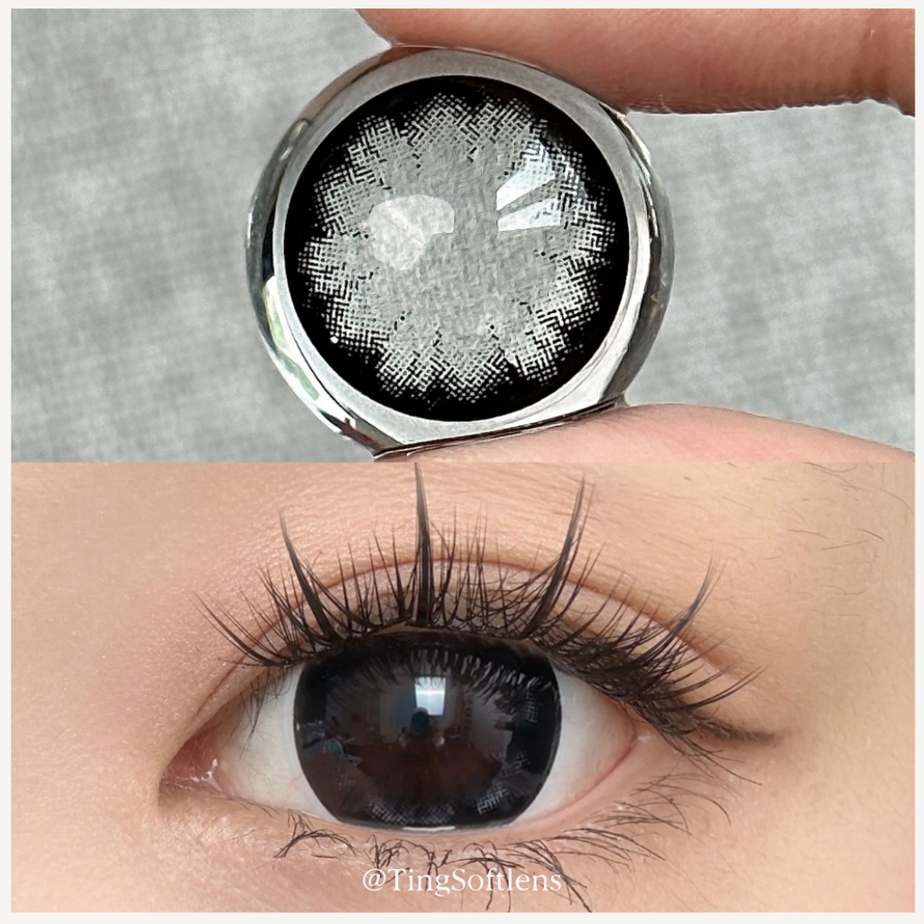 (COD) Softlens Lensa Kontak 1 Pasang Hitam Membesarkan Mata Barbie Normal Douyin Cantik