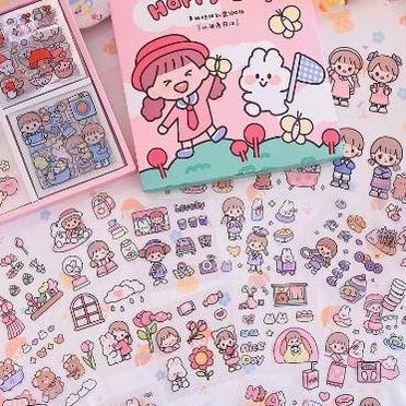 

(1 PAK ISI 3PCS ) STIKER 2D STICKER BOTOL MINUM 2D PLASTIK ANTI AIR / BUKU DIARY STIKER MOTIF / STICKER ANTI AIR STICKER MOTIF KARTUN KOREA