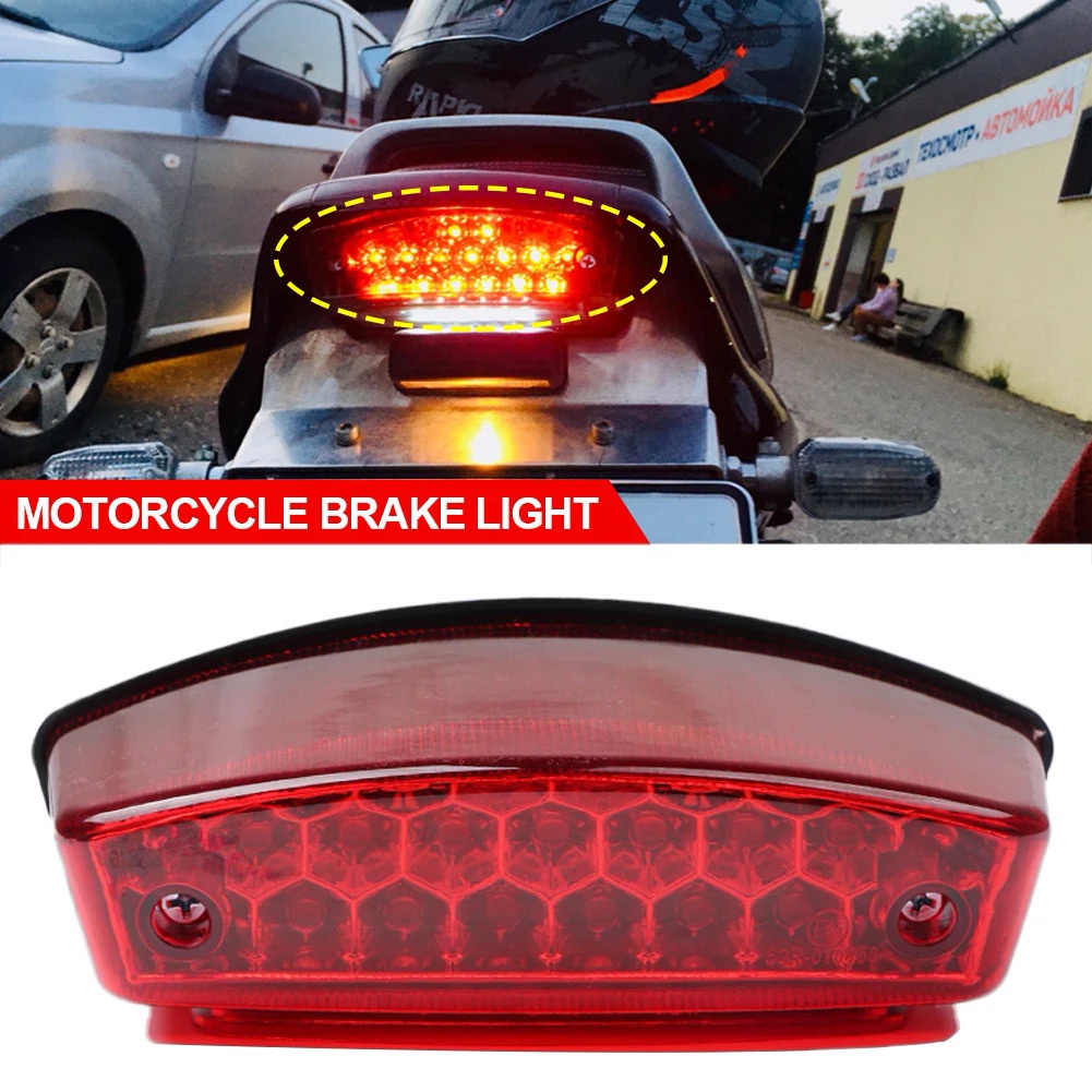 ❤21 LED Universal Motorcycle Brake Light License Plate Rear Stop Indicator For Ducati Monster 400 62