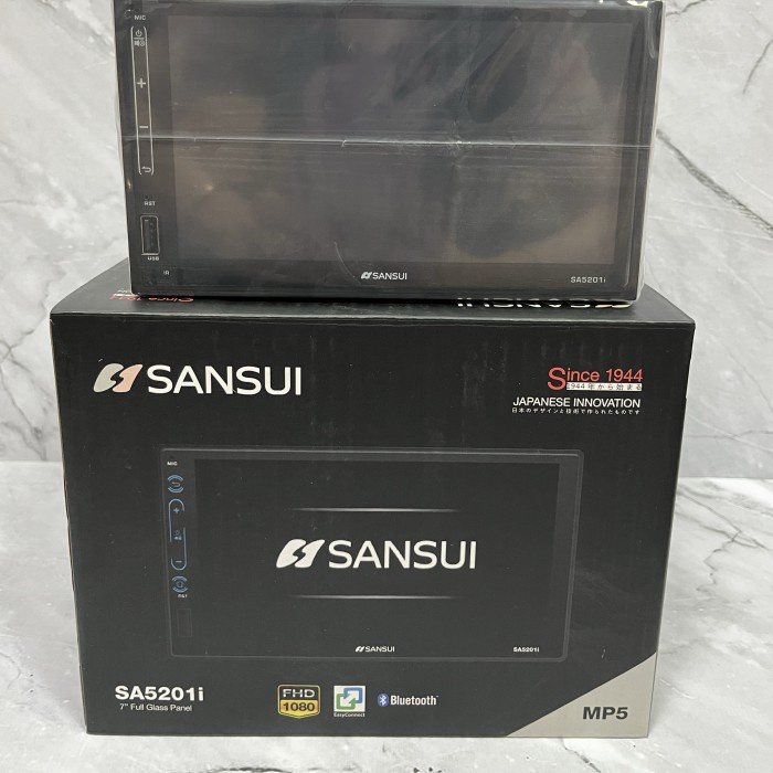 Headunit Sansui double din deckless 7inch tv mobil carplay mp5