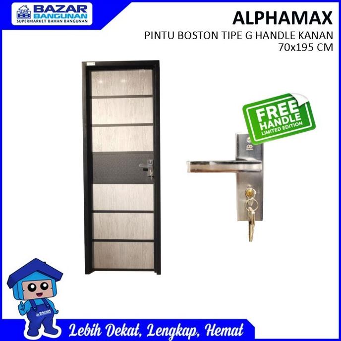 Pintu Kamar Mandi Wc Alphamax Boston G Door Pvc Grey Aluminium Kiri Mawarwangi1
