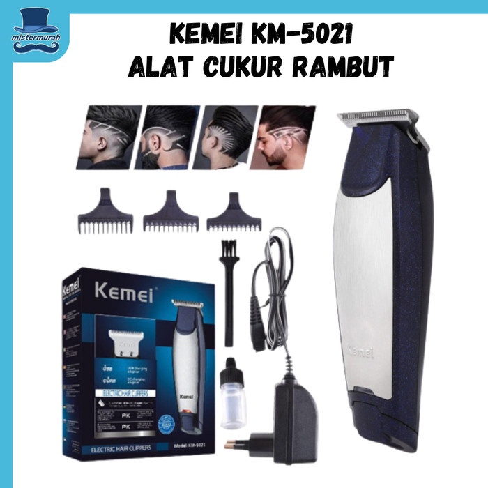alat cukur rambut KEMEI KM 5021 ALAT MESIN CUKUR POTONG RAMBUT - WIRELESS HAIR CLIPPER(T4E3) cukur r