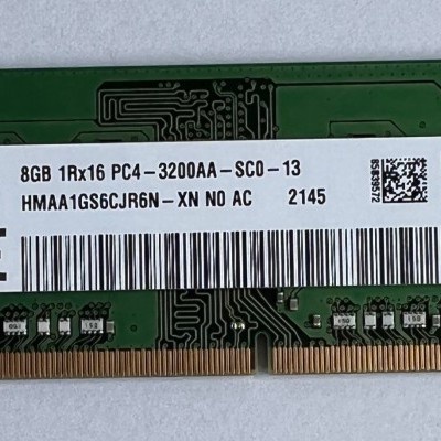 RAM LAPTOP SK HYNIX 8GB 1Rx16 PC4 3200AA SCO 13 ORIGINAL