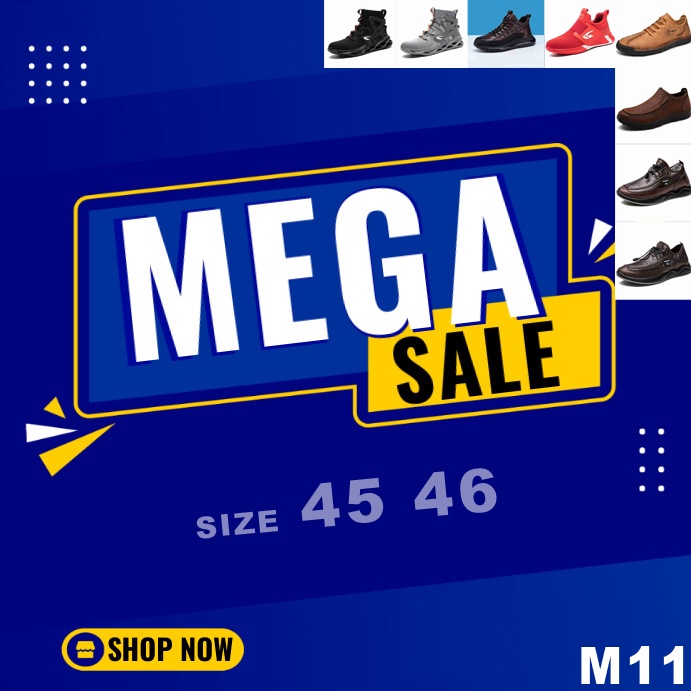 [AnimeHome] MEGA FLASH PROMO 11 UKURAN JUMBO SEPATU DAN SANDAL PRIA WANITA ORIGINAL ASLI IMPORT SNEA