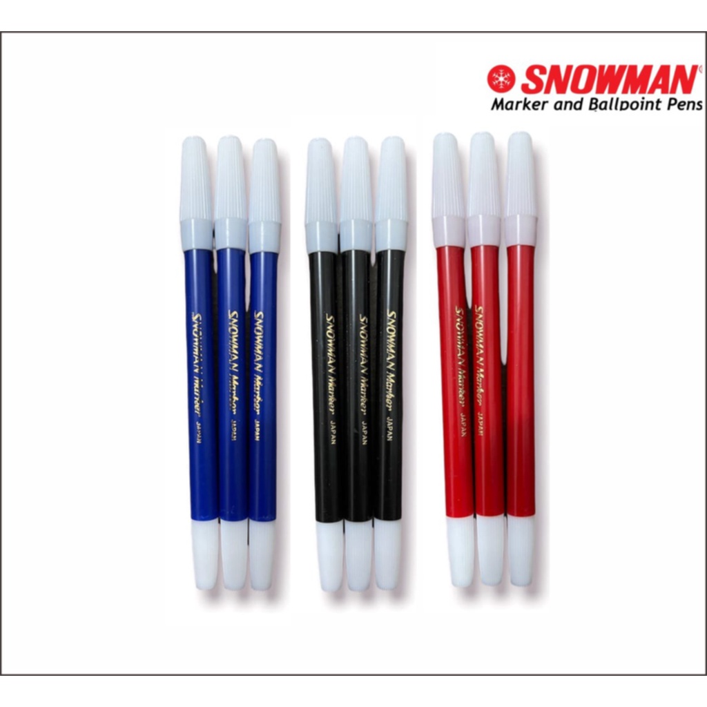 

Spidol Warna Snowman Kecil Hitam Merah Biru