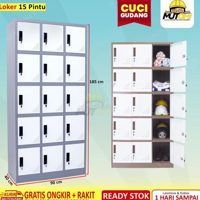 

Loker Locker Besi 15 Pintu Full Plat Lc15P Terbaik