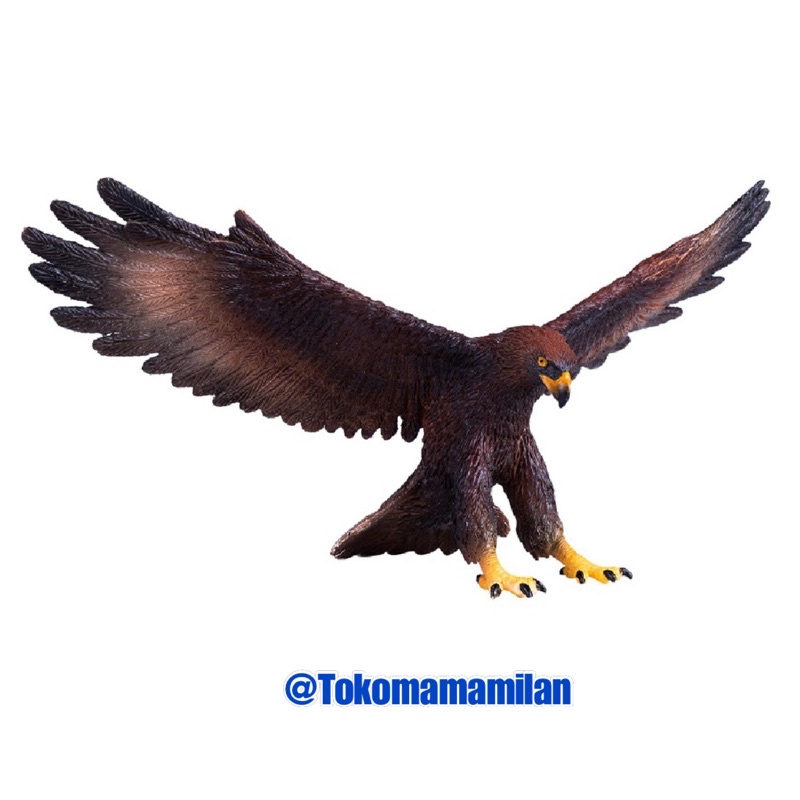 Mojo Mojo Fun Animal Figurine Golden Eagle / Elang Wildlife Collection Mainan Niatur Binatang