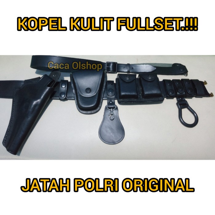 Promo Kopel Kulit SatpamSecurity Fullset Asli Jatah Polri