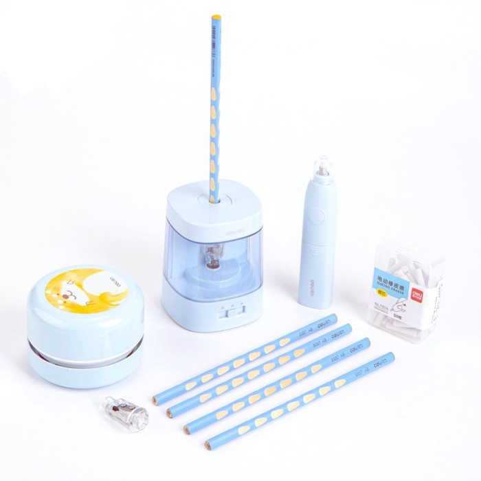

Deli Electric Stationery Set Alat Tulis Elektrik Rautan Penghapus