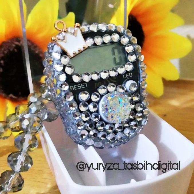 Tasbih digital LED gelang kristal swarovski unik