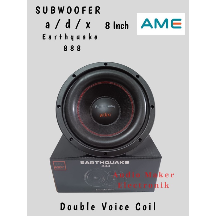 Promo Subwoofer Adx Earthquake 888 Double Voice Coil 8 Inch - Speaker 8 Inch