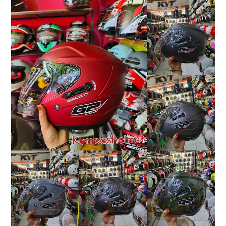 HELM G2 OPTIMAX SOLID DOUBLE VISOR