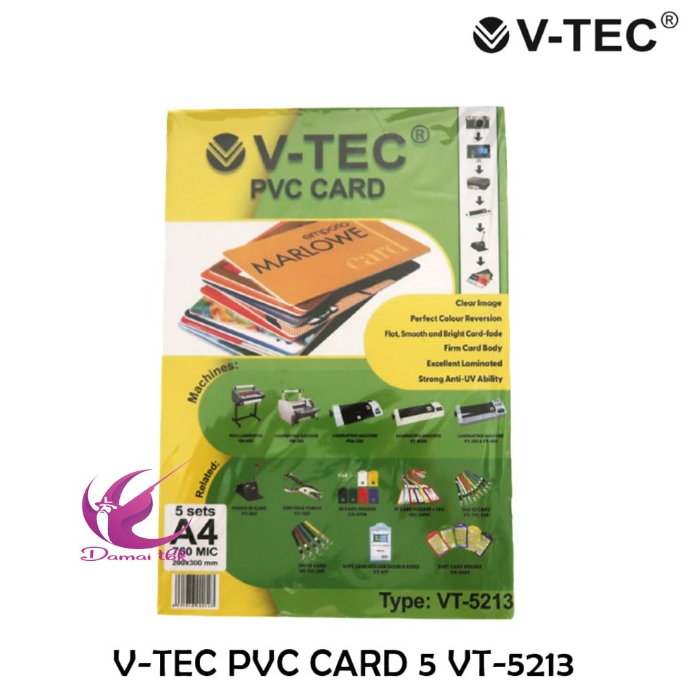 

[1PAK/5LEMBAR] V-TEC PVC CARD 5 VT-5213 ID CARD