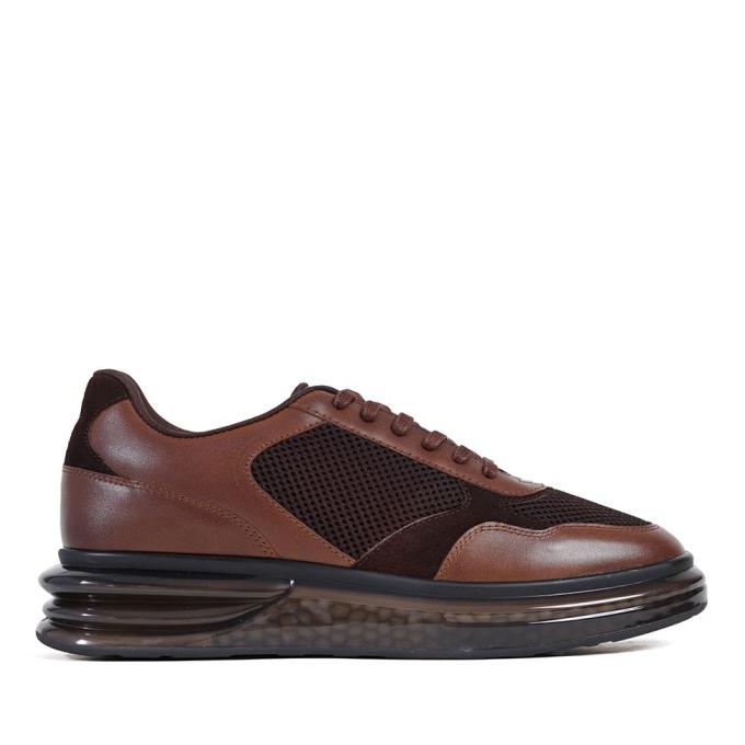 Prabu - Bagas Brown Sepatu Sneakers Kulit Pria Cokelat