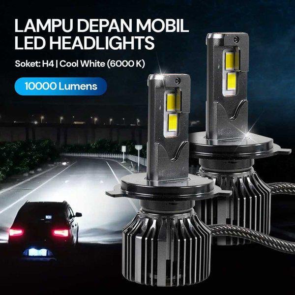 M5 Lampu Depan Mobil LED Headlights Cool White H4 100W 2 PCS - HL11 - Lampu Mobil LED Super Terang 2