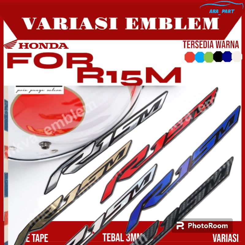 EMBLEM TIMBUL 3D R15/AKSESORIS MOTOR R15/VARIASI MOTOR R15