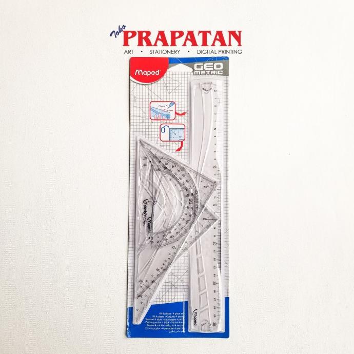 

Trend Penggaris Geo Metric Maped Set 4 Pc / Geo Metric Ruler Limited Edition