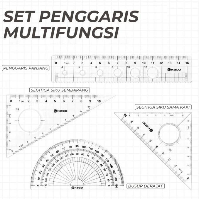

Terbaru Ruler Set 4Pcs / Set Penggaris Busur Terbaik