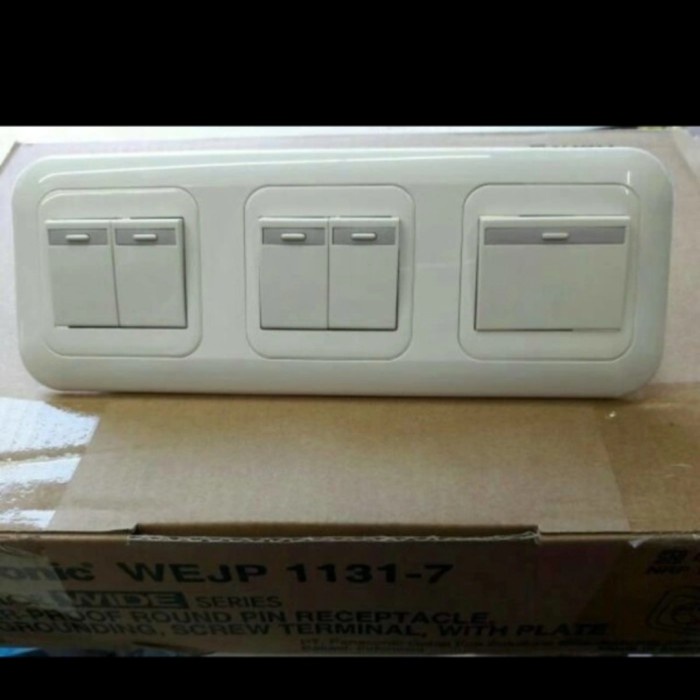 Saklar panasonic 5 gang 5gang sakelar switch lampu panasonic 5 gang