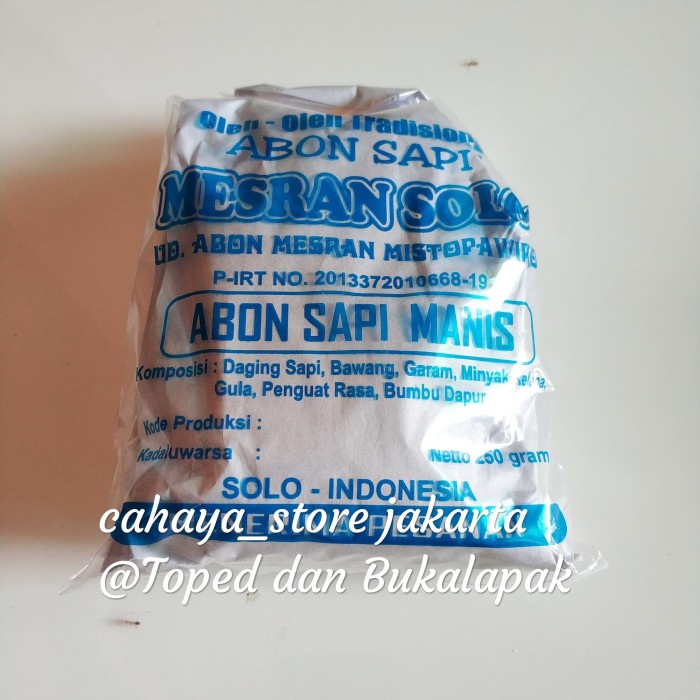 

Abon Sapi Manis Mesran Solo Original