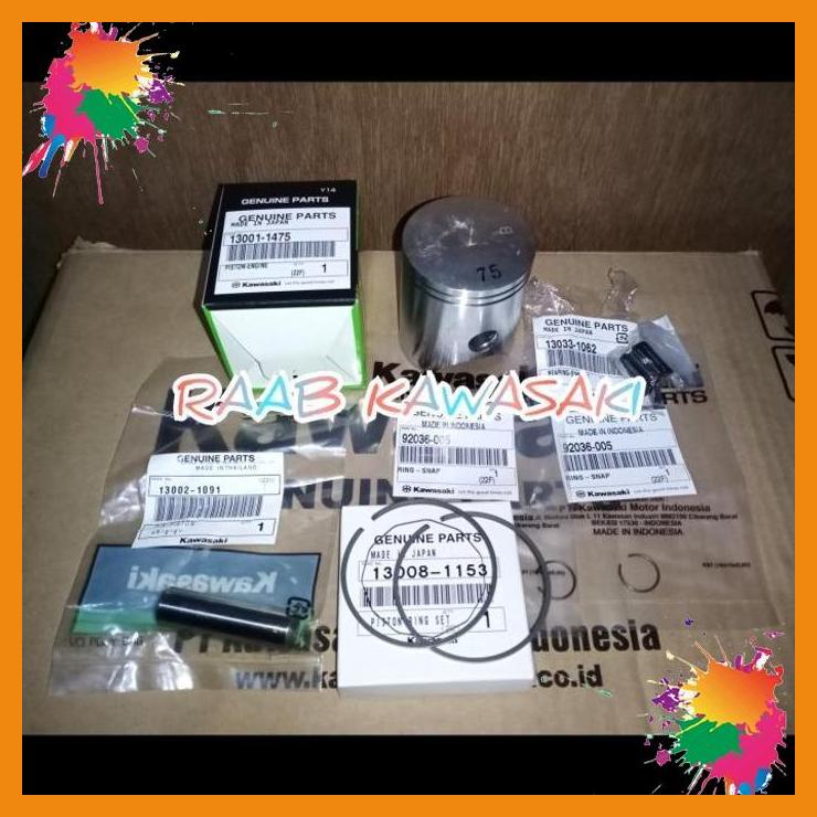 piston seher kit b75 ninja 150 r rr ss original kawasaki [rab]