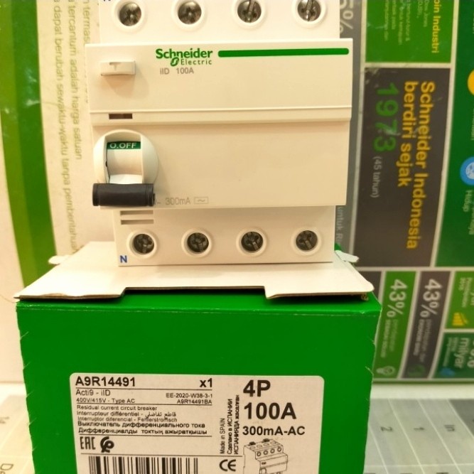 Elcb/Rccb Schneider 4P 100A 300Ma