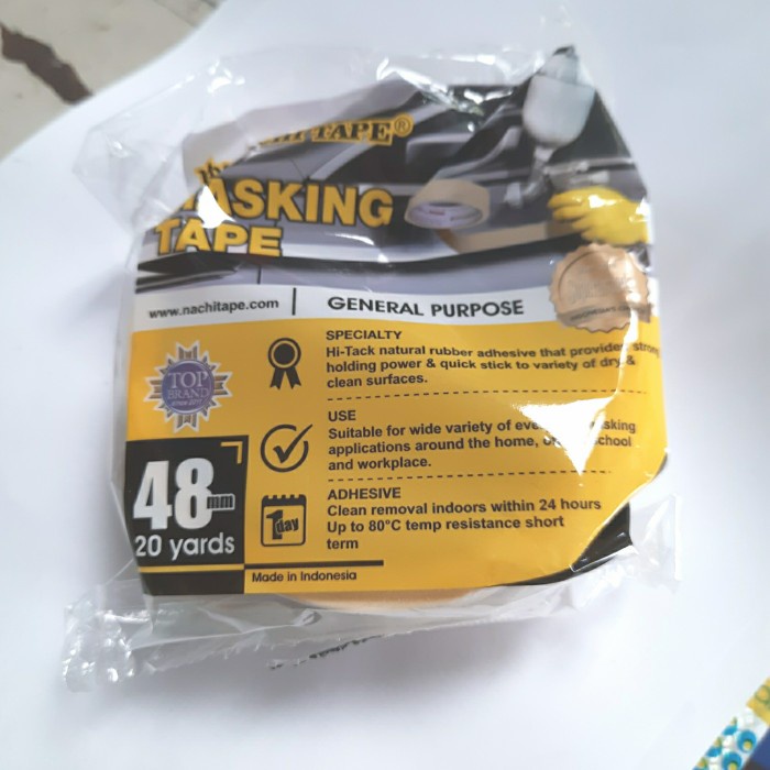

Masking Tape Nachi 48mm x 20 Yards Isolasi Kertas 1 Buah