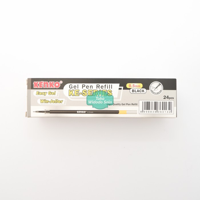

Isi Pulpen Gel Kenko Easy Gel KE Series Tinta Hitam 0.5mm 1 Lusin