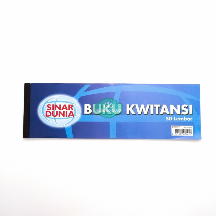 

Buku Kwitansi Besar Sinar Dunia SDU KT 50B 320x100mm Kuitansi Ecer