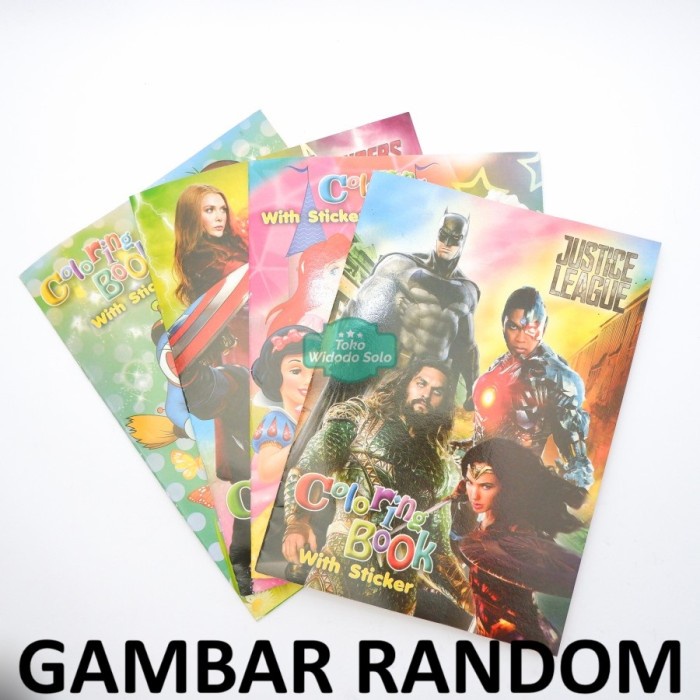 Buku Mewarnai dan Stiker BW1803BS 21x29cm Coloring Book With Sticker