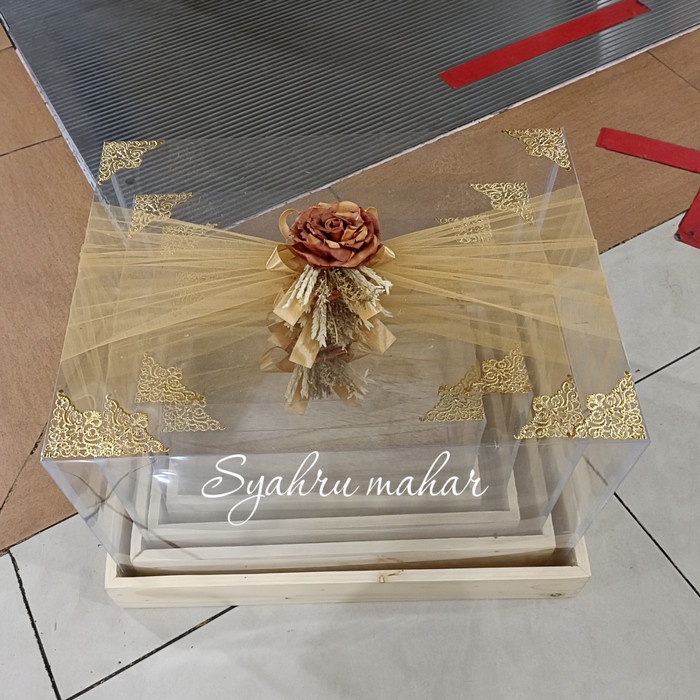 kotak hantaran rustic/kotak kayu seserahan