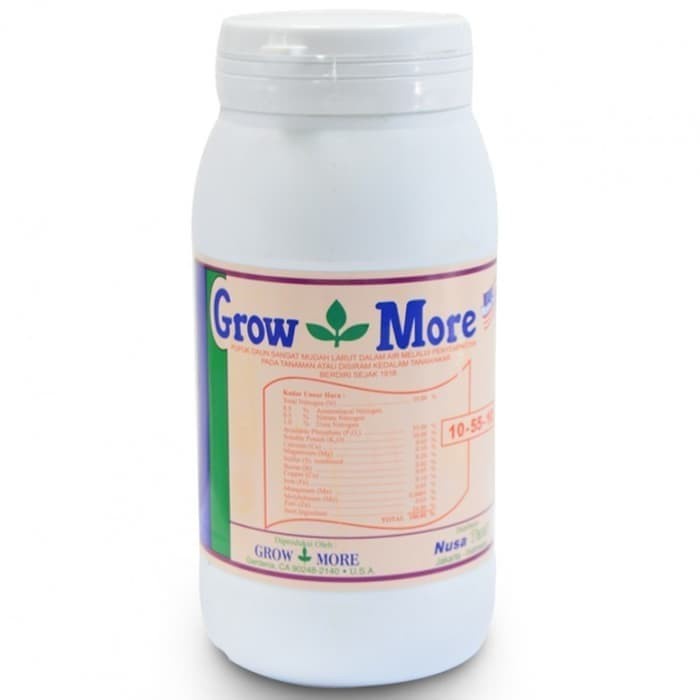 PUPUK/NUTRISI NPK GROWMORE BUNGA/BUAH GROWMORE 10-55-10 (454 GR) ORIGINAL TERBARU