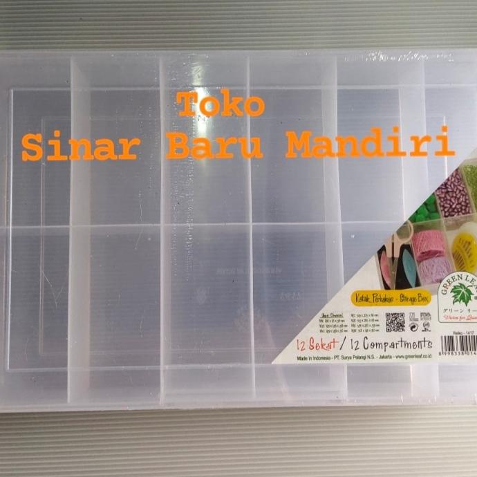 @#@#@#] Kotak perkakas Reiko 12 sekat, Green Leaf