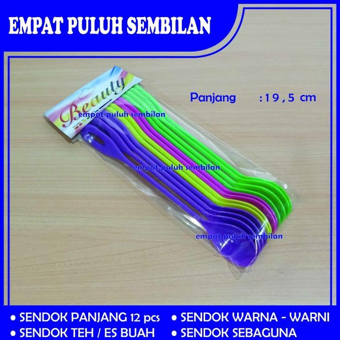 Silahkan Order] sendok plastik panjang / sendok minuman / sendok mini panjang